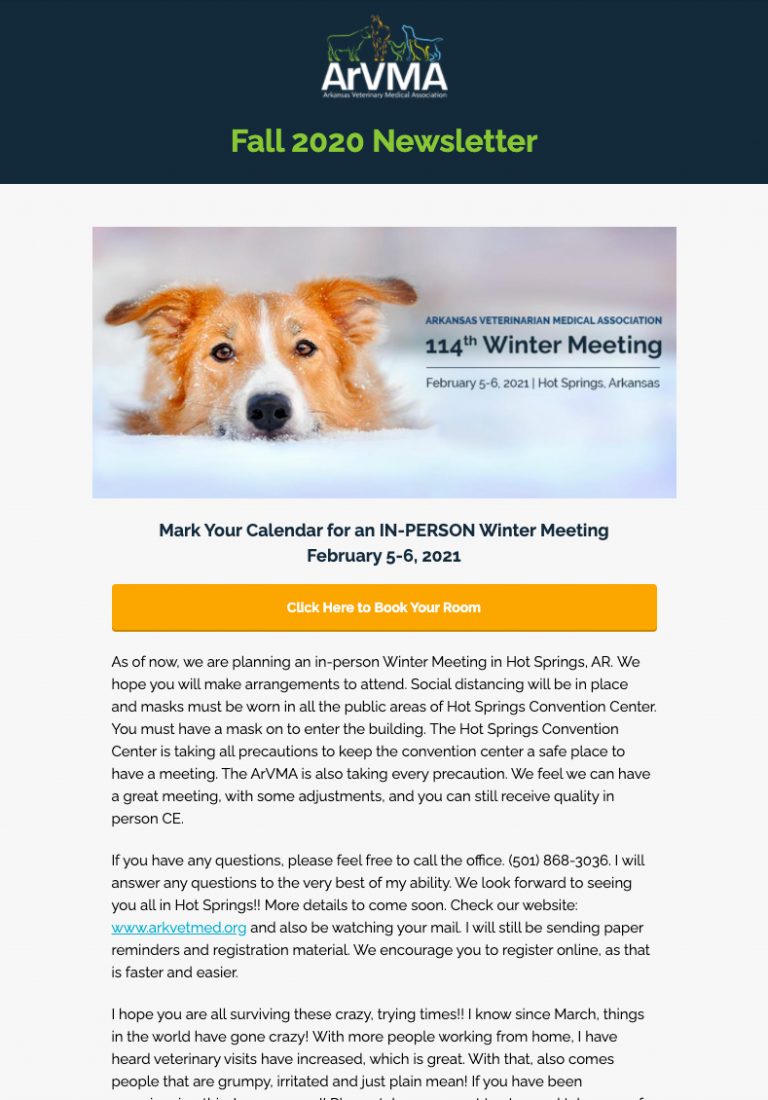 Newsletters Arkansas Veterinary Medical Association