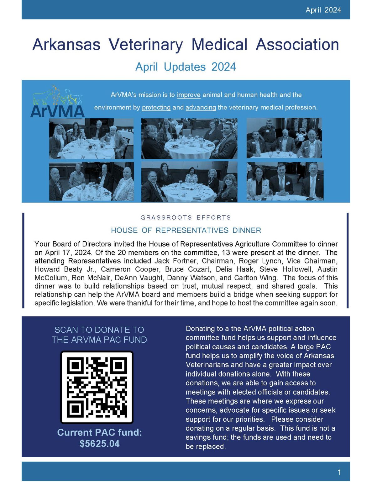 April ArVMA Highlights Arkansas Veterinary Medical Association