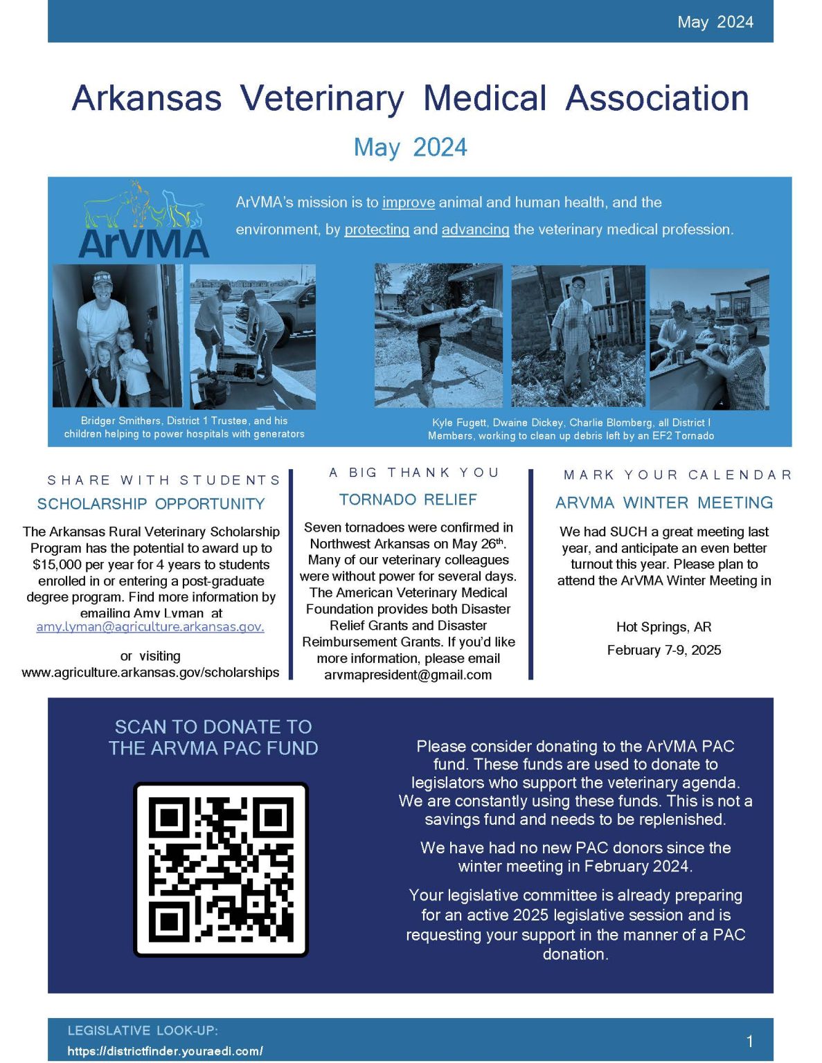 May ArVMA Update Arkansas Veterinary Medical Association